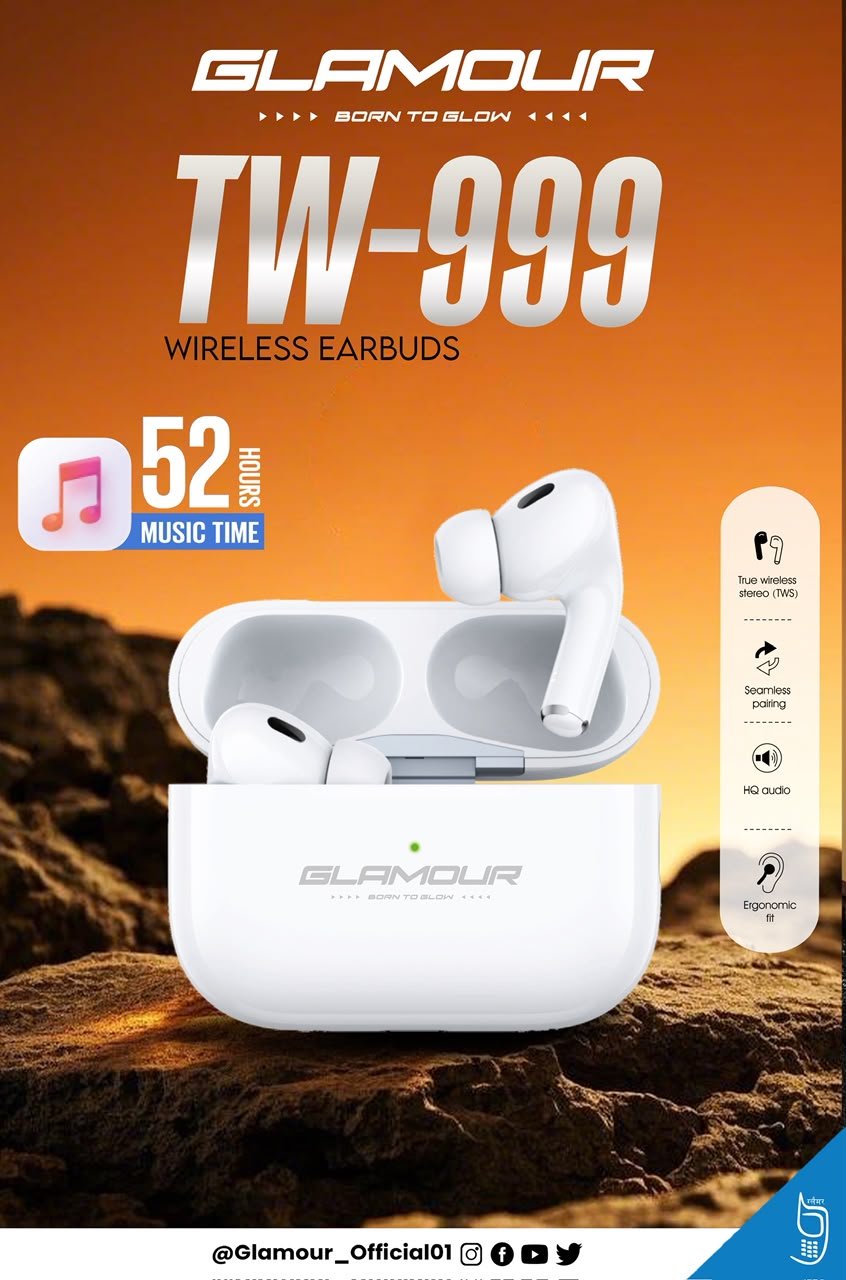 3 Glamour TW-999 Wireless Earbuds - Image 1