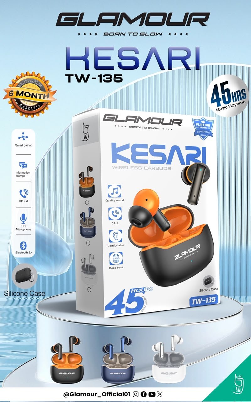 4 Glamour Kesari TW-135 Wireless Earbuds - Image 1